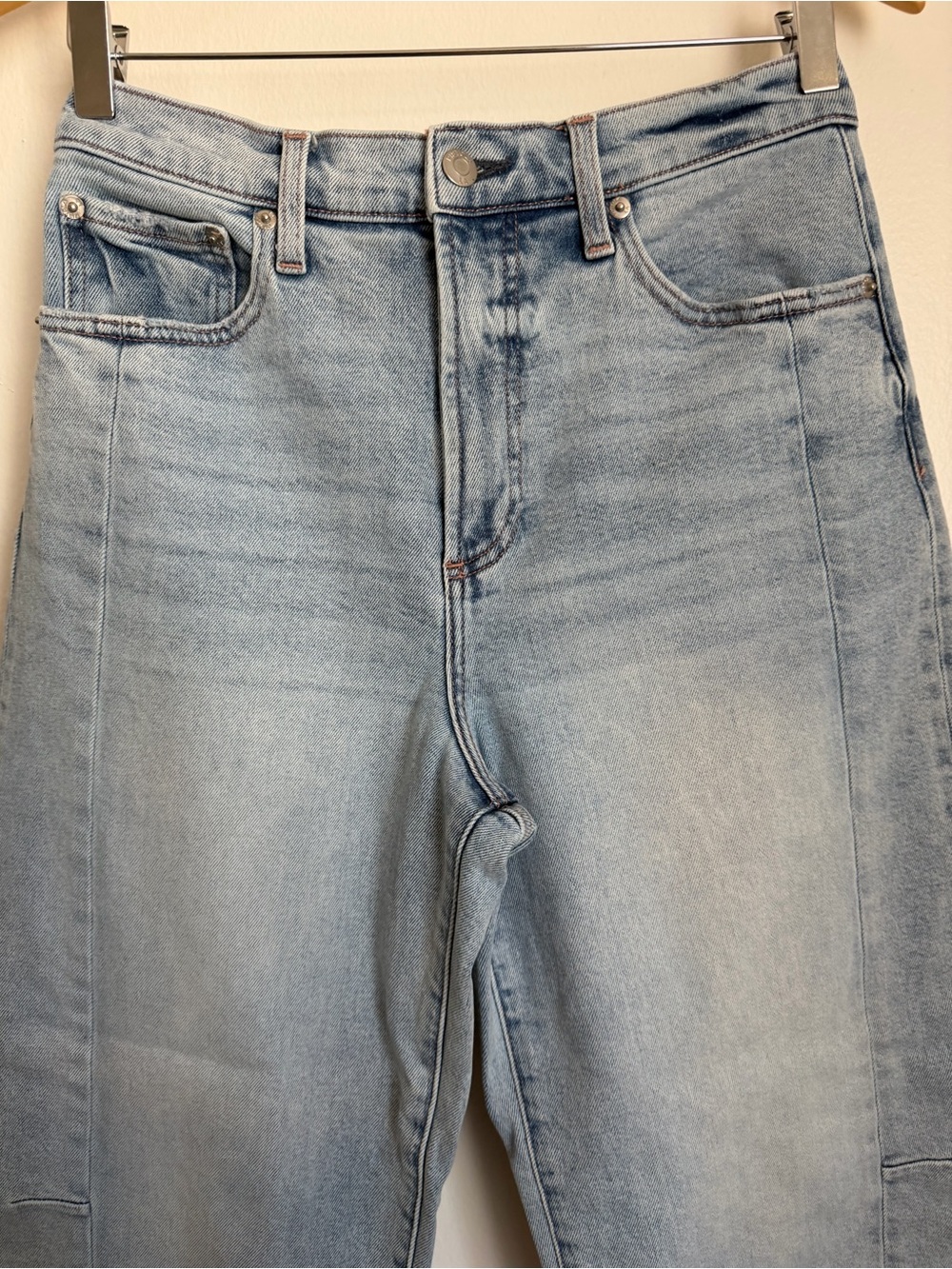 Pistola Eli High Arched Leg Barrel Wide Light Wash Women Size 27 - Picture 3 of 8